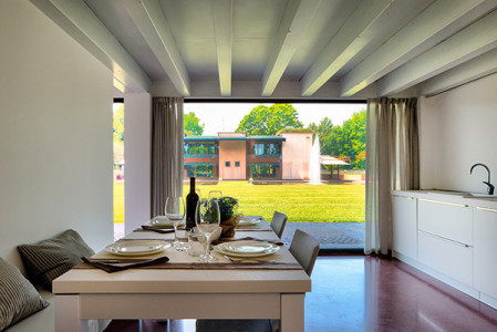 Esszimmer im Apartment des Agriturismo Corte d'Acqua in Abano Terme