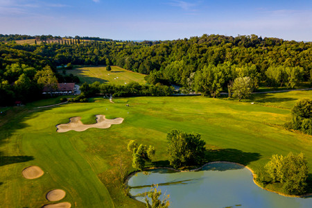 Golf Club Frassanelle 18.Spielbahn Italien Region Padua Golf Club Frassanelle Clubhaus