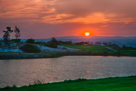 Sonnenuntergang auf dem Royal Óbidos Golf Course Royal Óbidos Golf Course